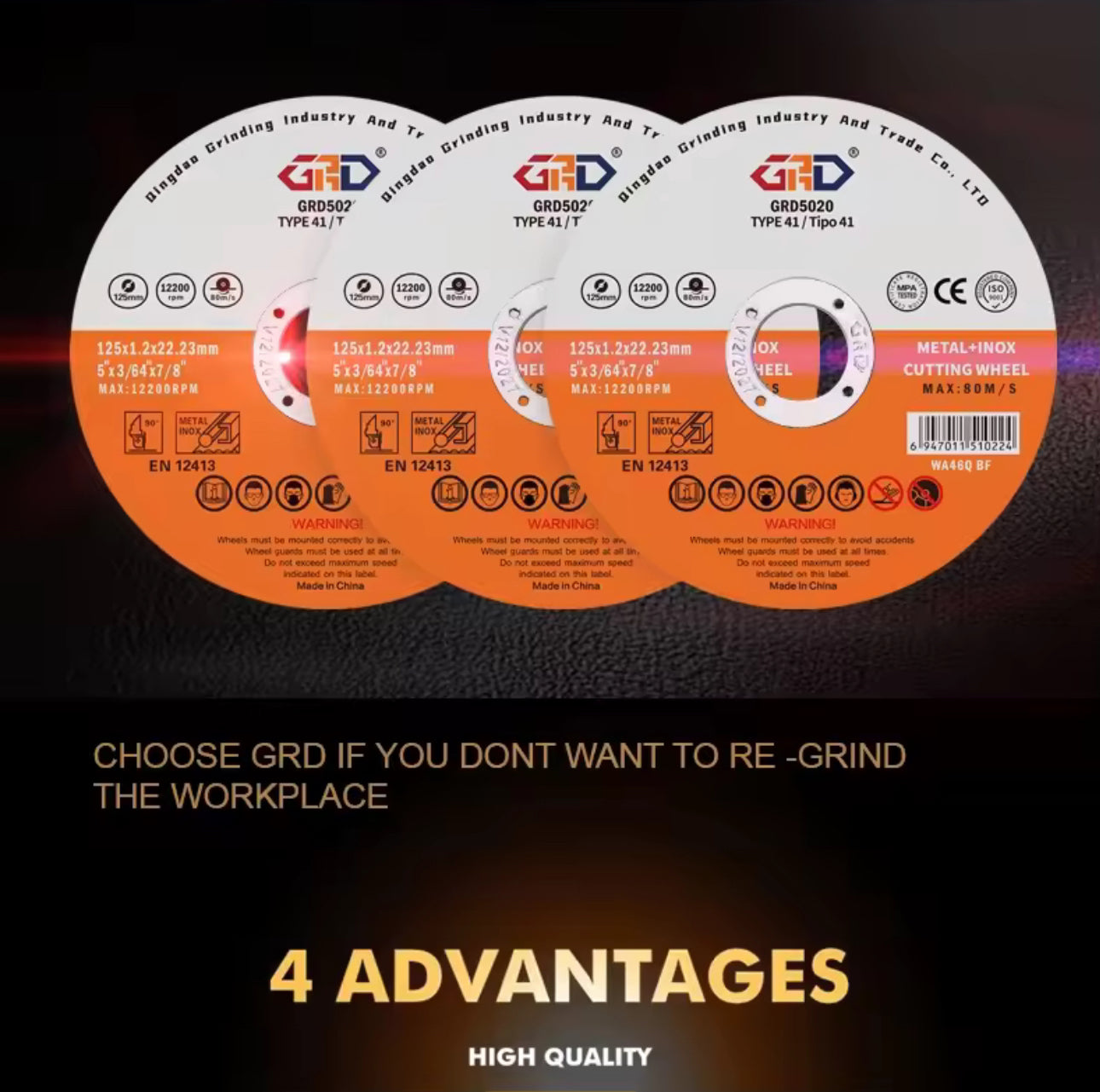 125*1.2*22.2 mm Grinding Disk Abrasive Disc Cutting Wheel Metal Cutting Disc Off Abrasive Disc Flap125mm