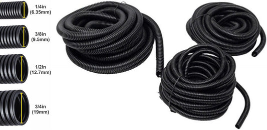 Split Wire Loom Tubing Cable Conduit Protector Auto/Marine/Industrial Electrical