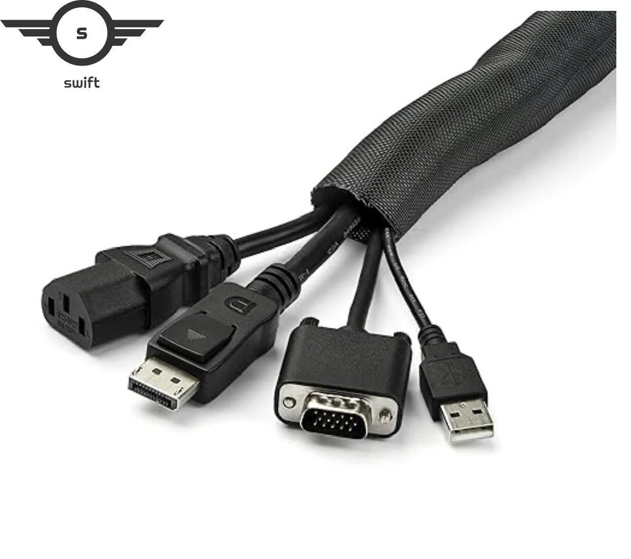 Self-Wrap Braided Wire Sleeving Vehicle Marine Home Cable Cover