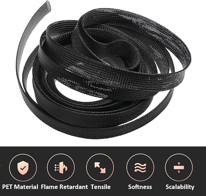 Soft Braided Expandable PET Sleeve Cable Wire Protector