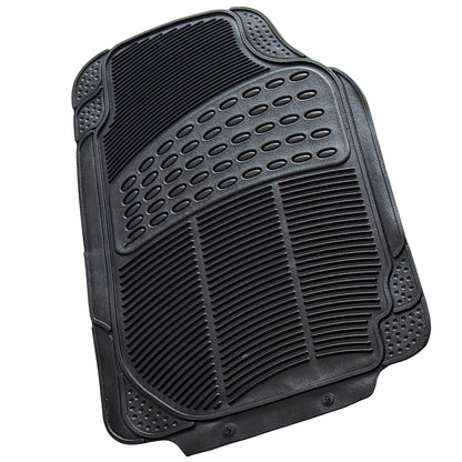 Universal All-Weather 4 Piece Rubber Car Floor Mat Set