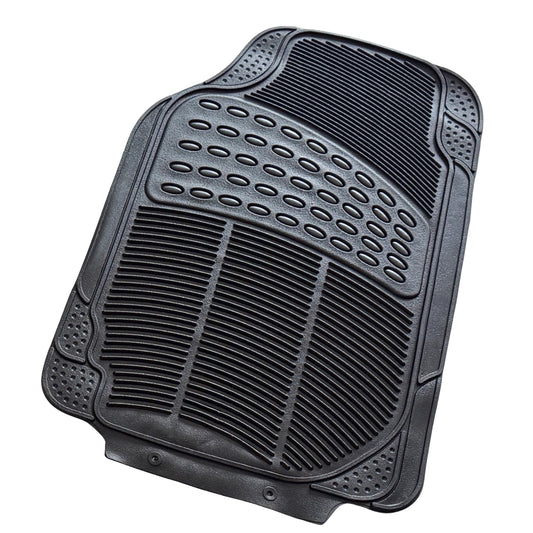 Universal All-Weather 4 Piece Rubber Car Floor Mat Set