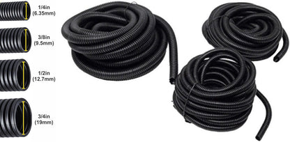 Split Wire Loom Tubing Cable Conduit Protector Auto/Marine/Industrial Electrical