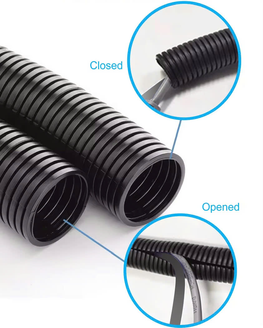 Split Wire Loom Tubing Cable Conduit Protector Auto/Marine/Industrial Electrical