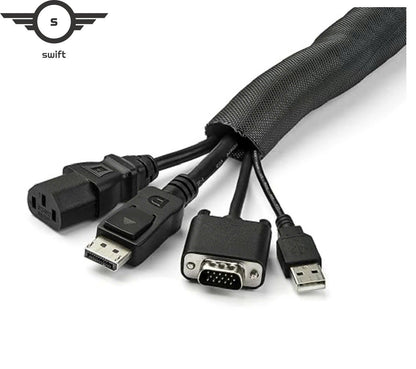 Self-Wrap Braided Wire Sleeving Vehicle Marine Home Cable Cover