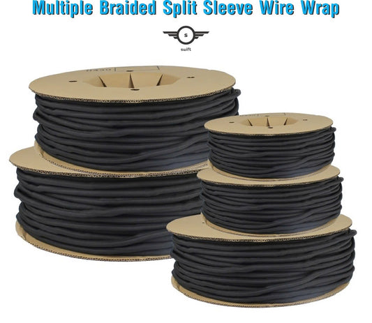 Self-Wrap Braided Wire Sleeving Vehicle Marine Home Cable Cover