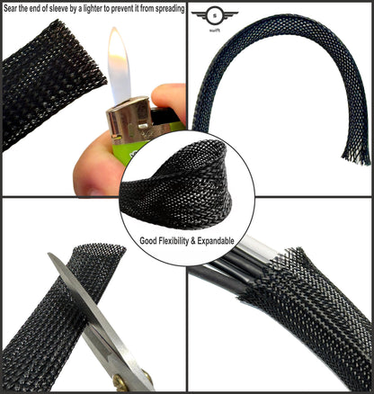 Soft Braided Expandable PET Sleeve Cable Wire Protector